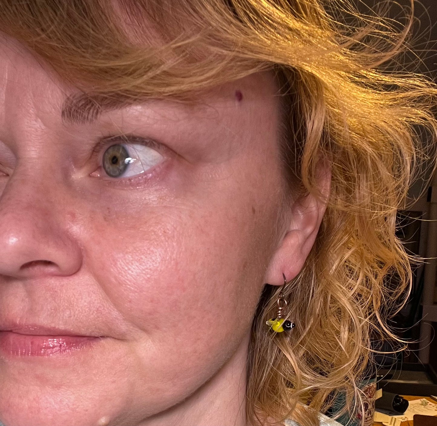 Glass Bee Earrings