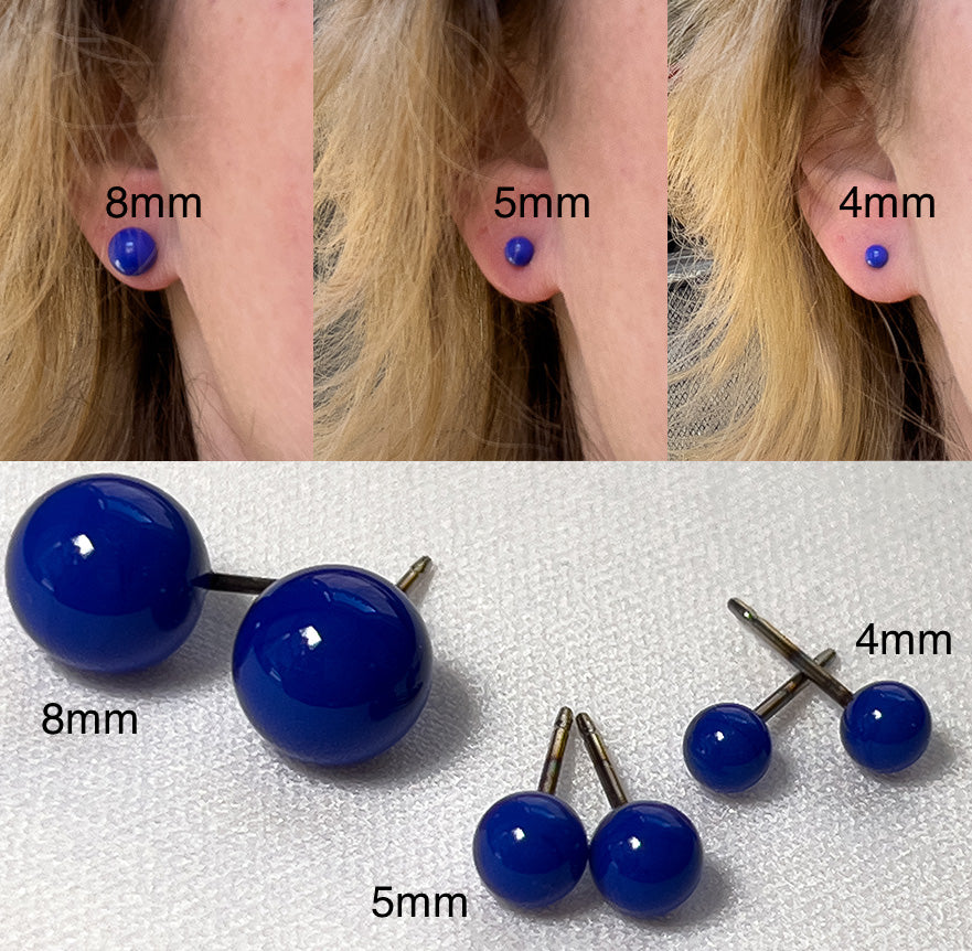 Flame Torched Glass Earrings - Rainbow Colors