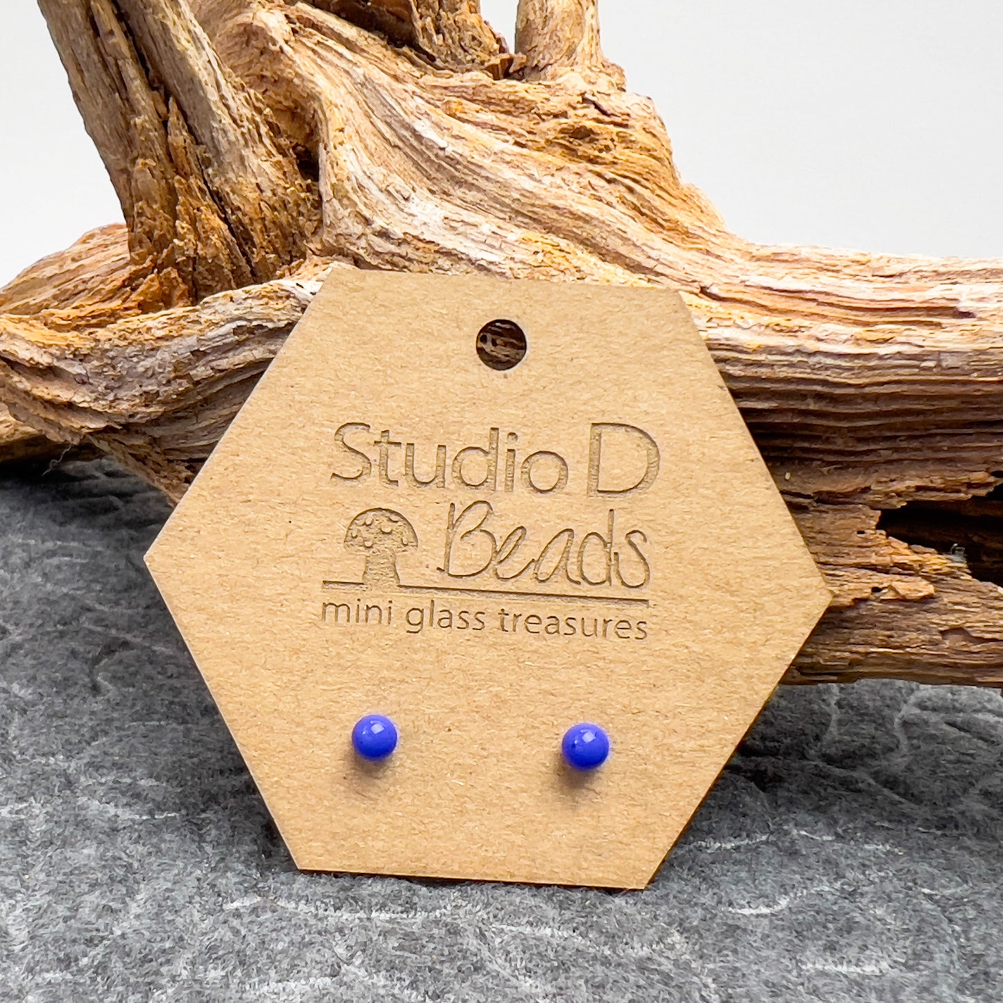 Flame Torched Glass Earrings - Rainbow Colors