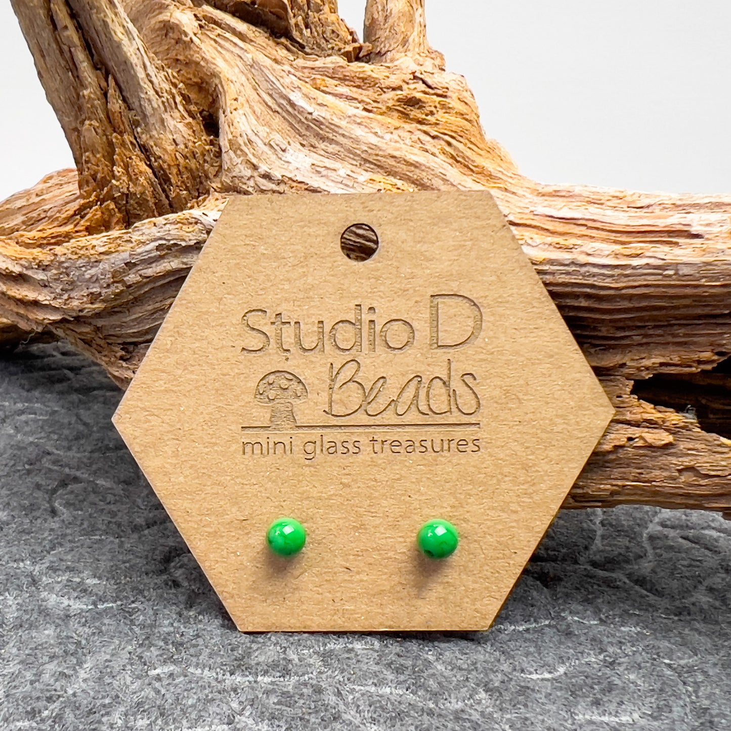 Flame Torched Glass Earrings - Rainbow Colors
