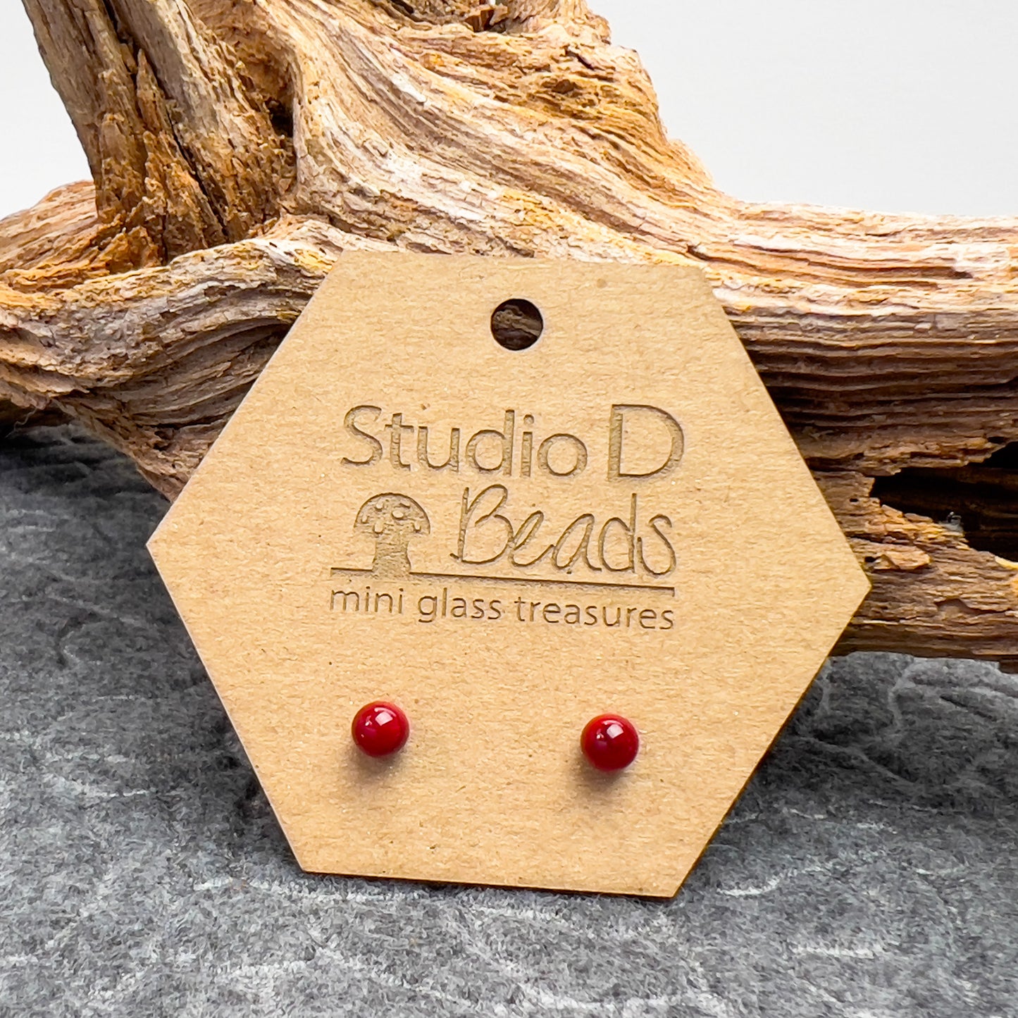 Flame Torched Glass Earrings - Rainbow Colors