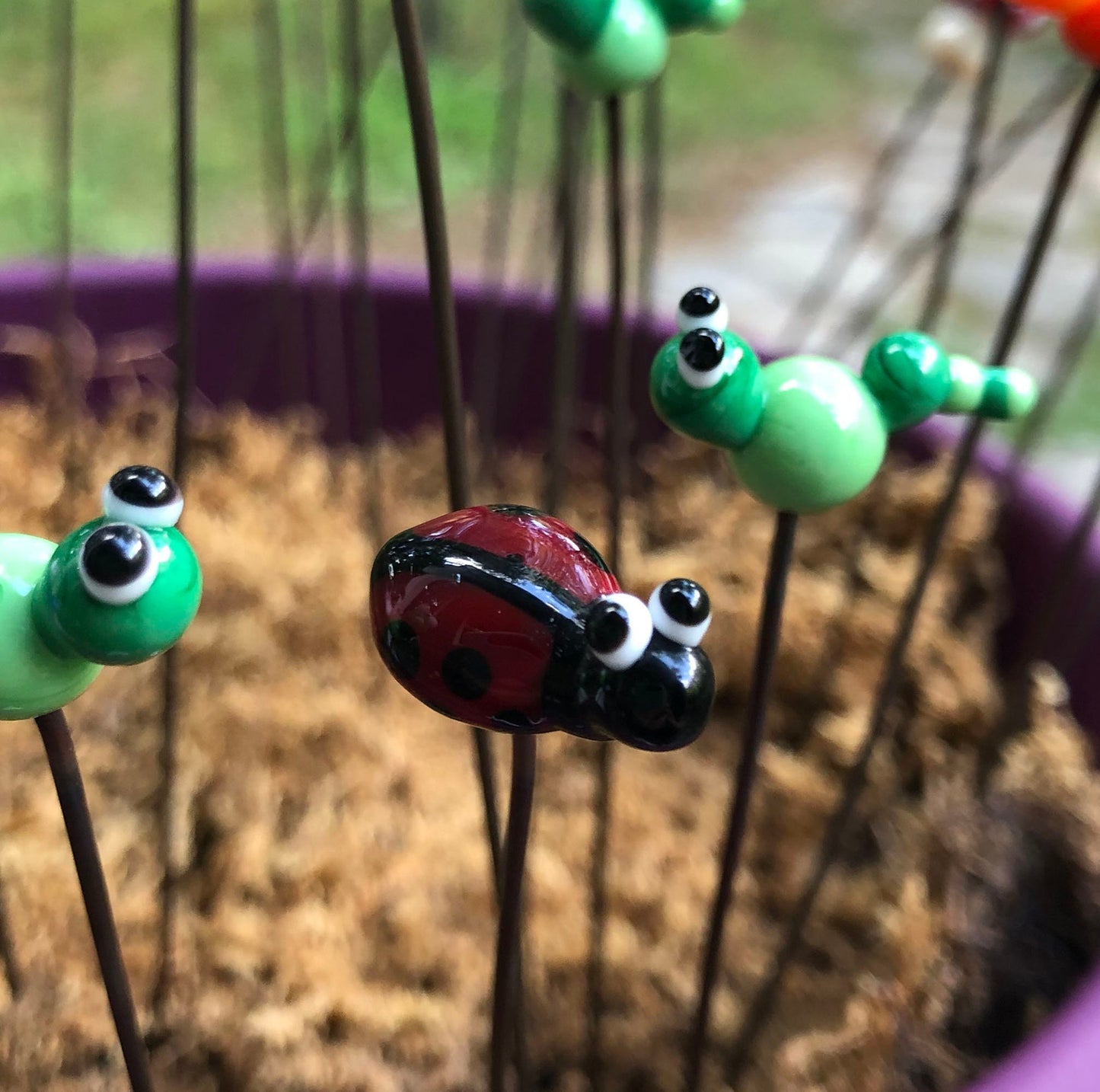 Ladybug Plant Stake