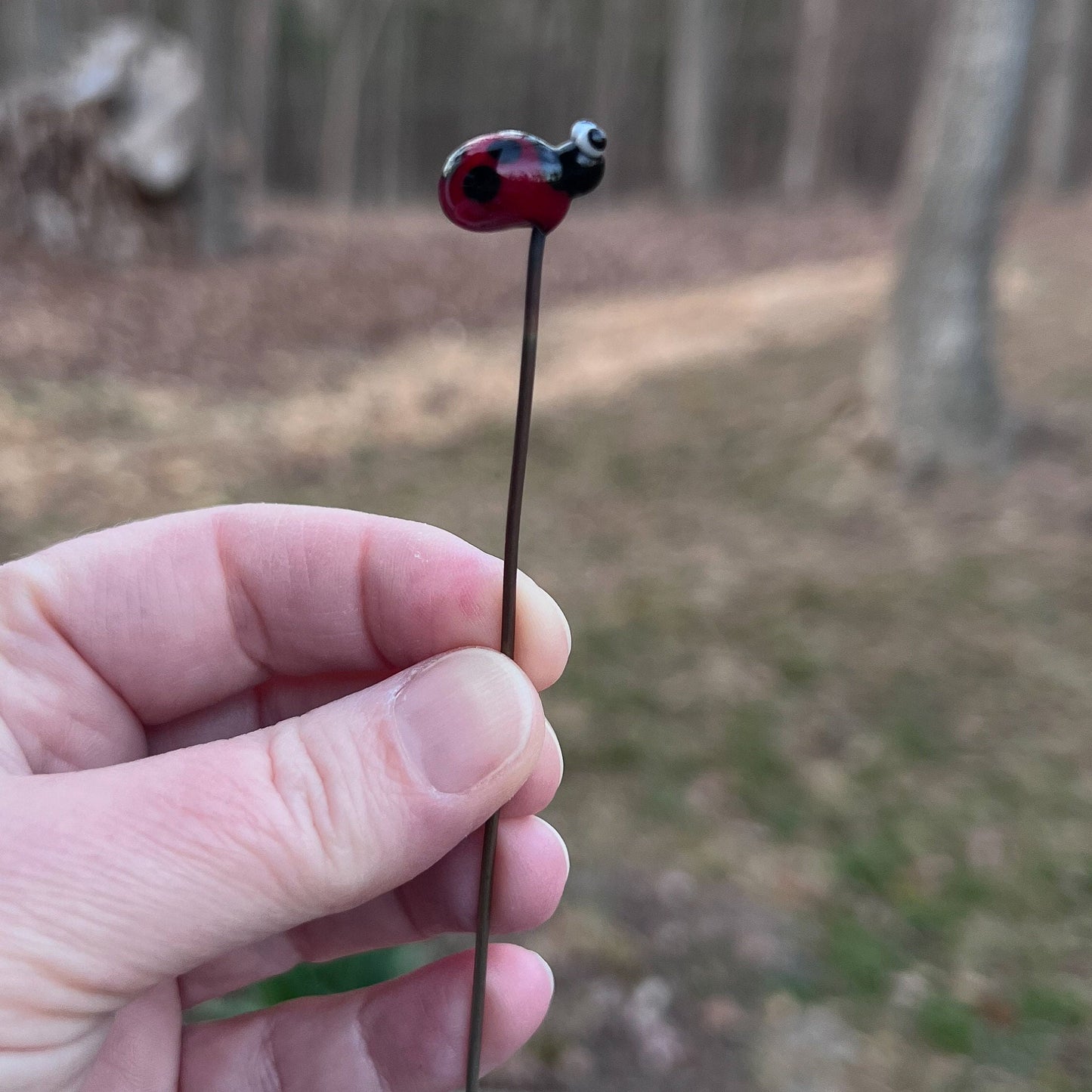 Ladybug Plant Stake
