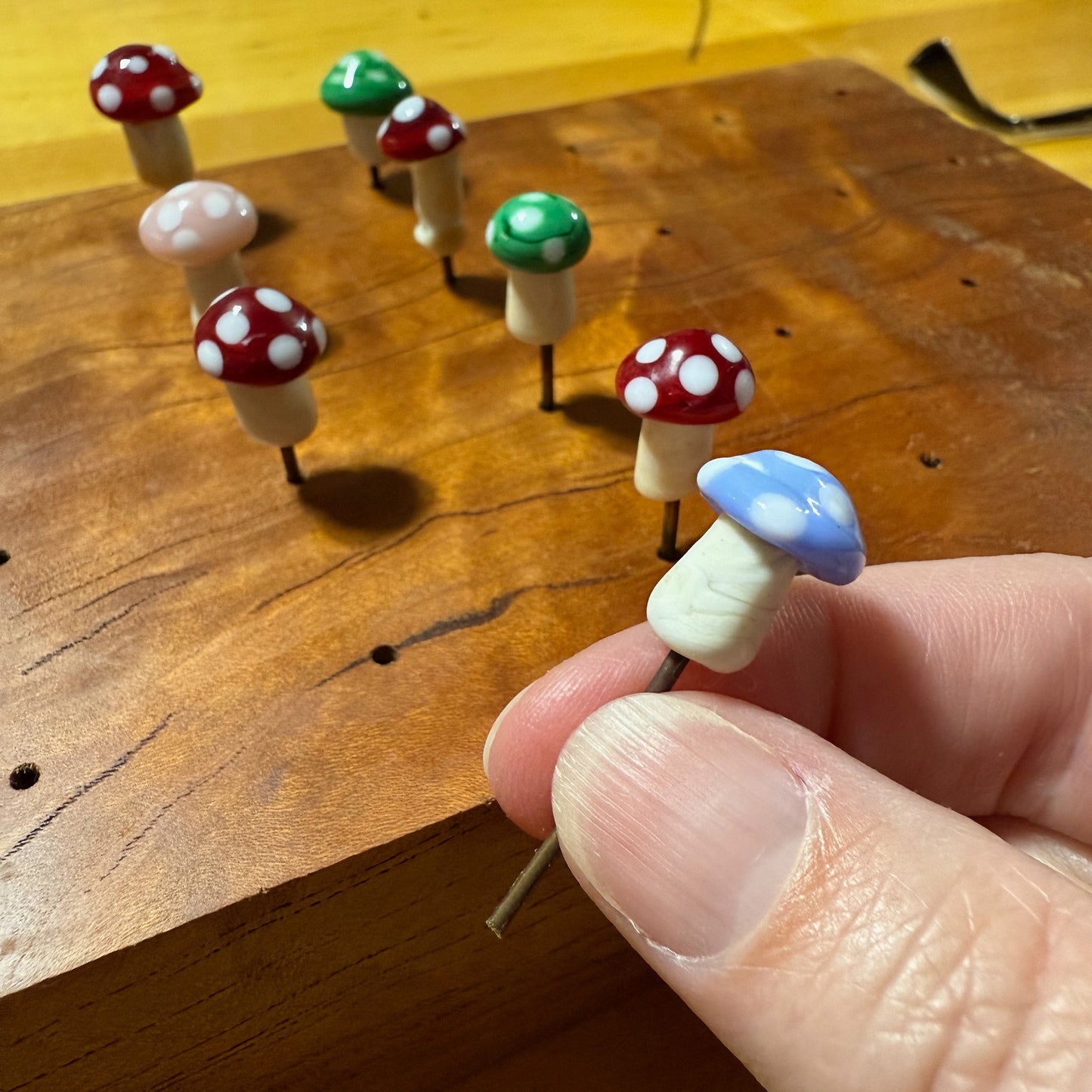 Mini Periwinkle Mushroom Fairy Garden Charm