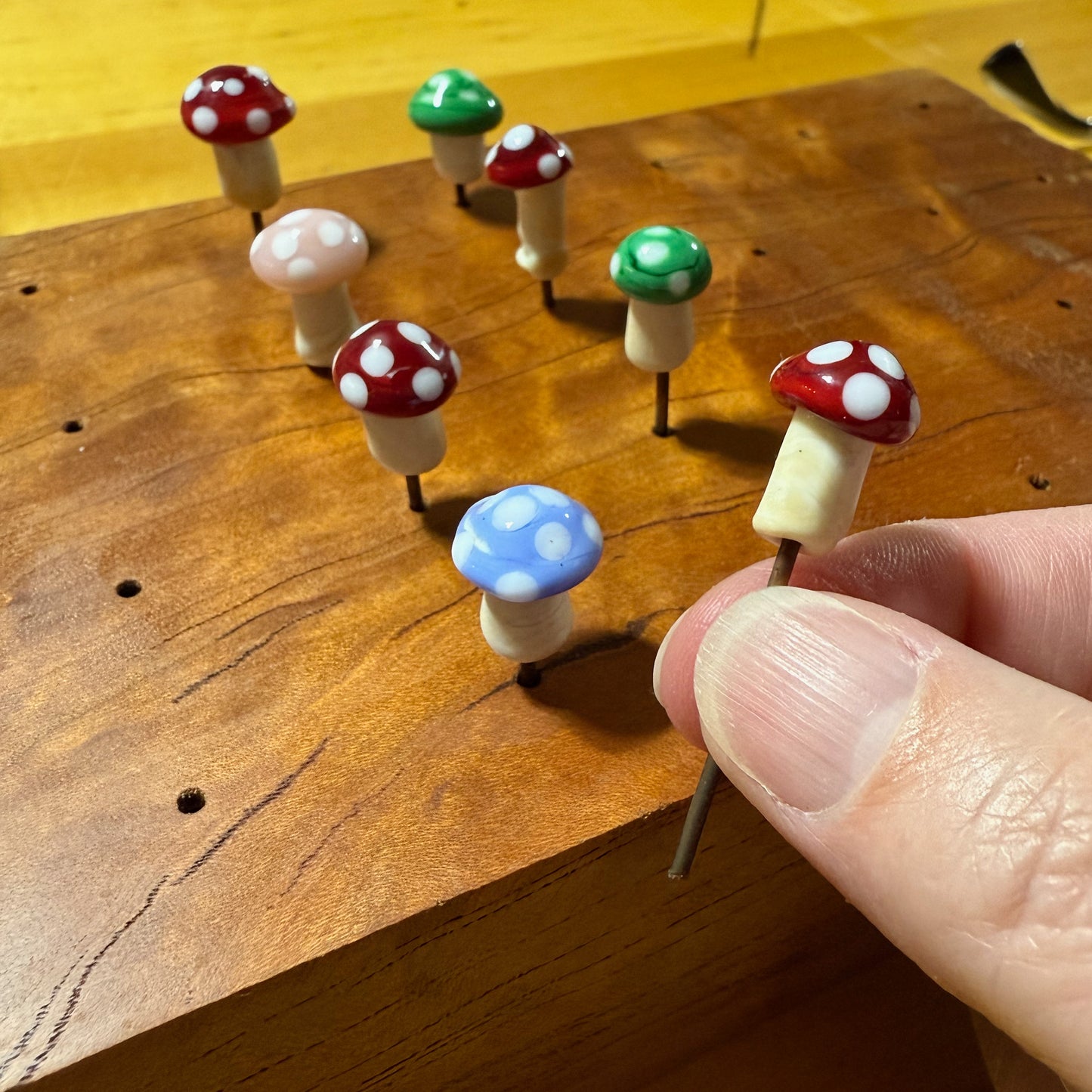 Mini Red Mushroom Fairy Garden Charm