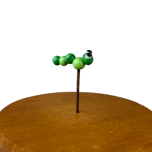 Mini Green Caterpillar Fairy Garden Charm