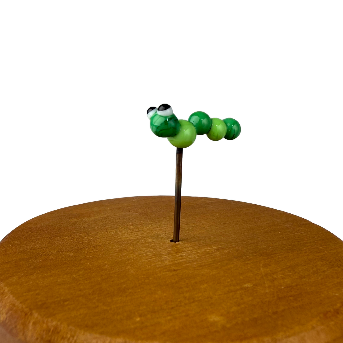 Mini Green Caterpillar Fairy Garden Charm