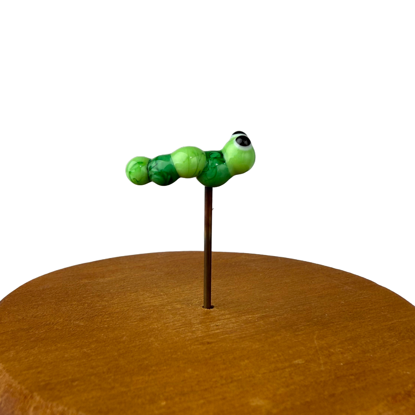 Mini Green Caterpillar Fairy Garden Charm