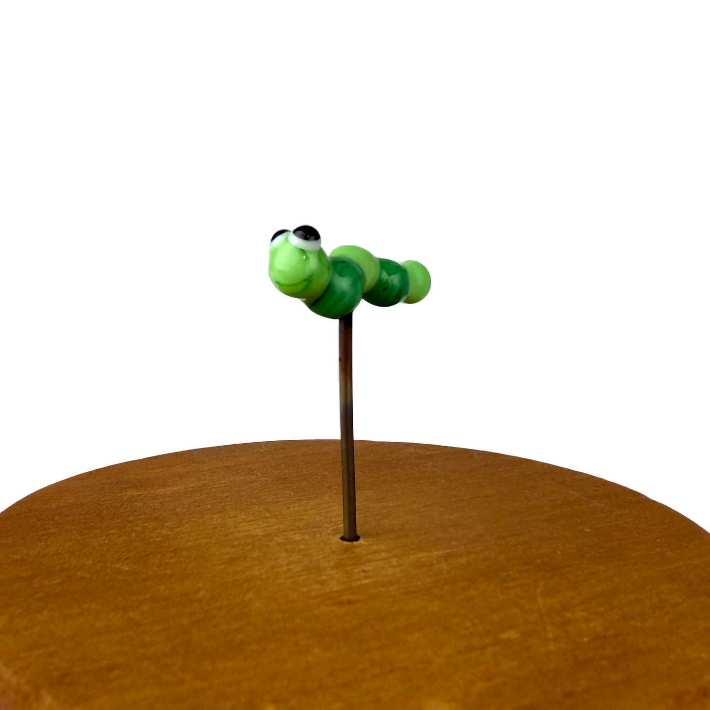 Mini Green Caterpillar Fairy Garden Charm