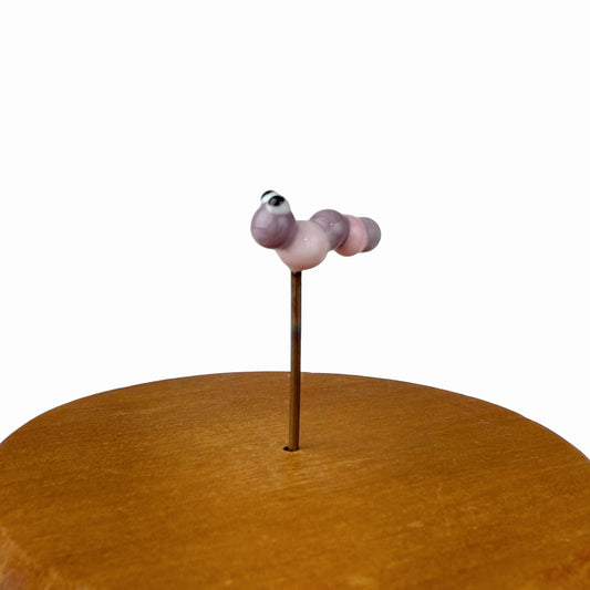 Mini Pink & Purple Caterpillar Fairy Garden Charm
