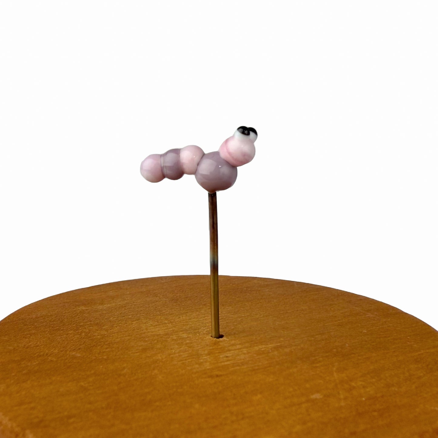 Mini Pink & Purple Caterpillar Fairy Garden Charm