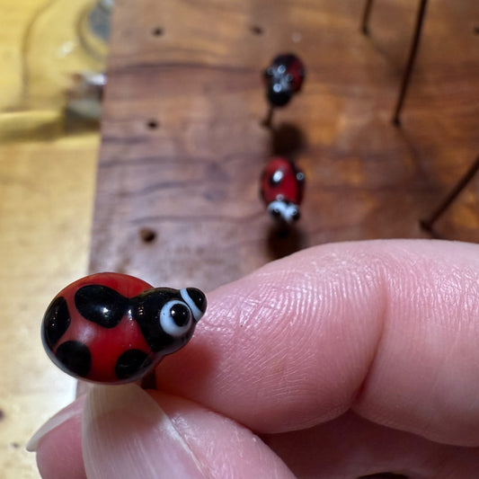 Mini Ladybug Fairy Garden Charm