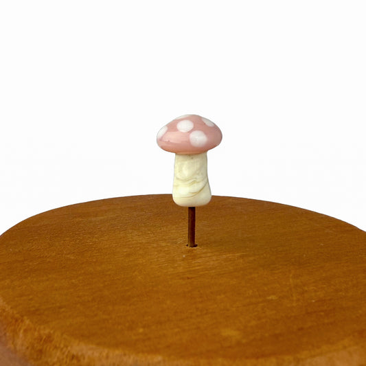Mini Pink Mushroom Fairy Garden Charm
