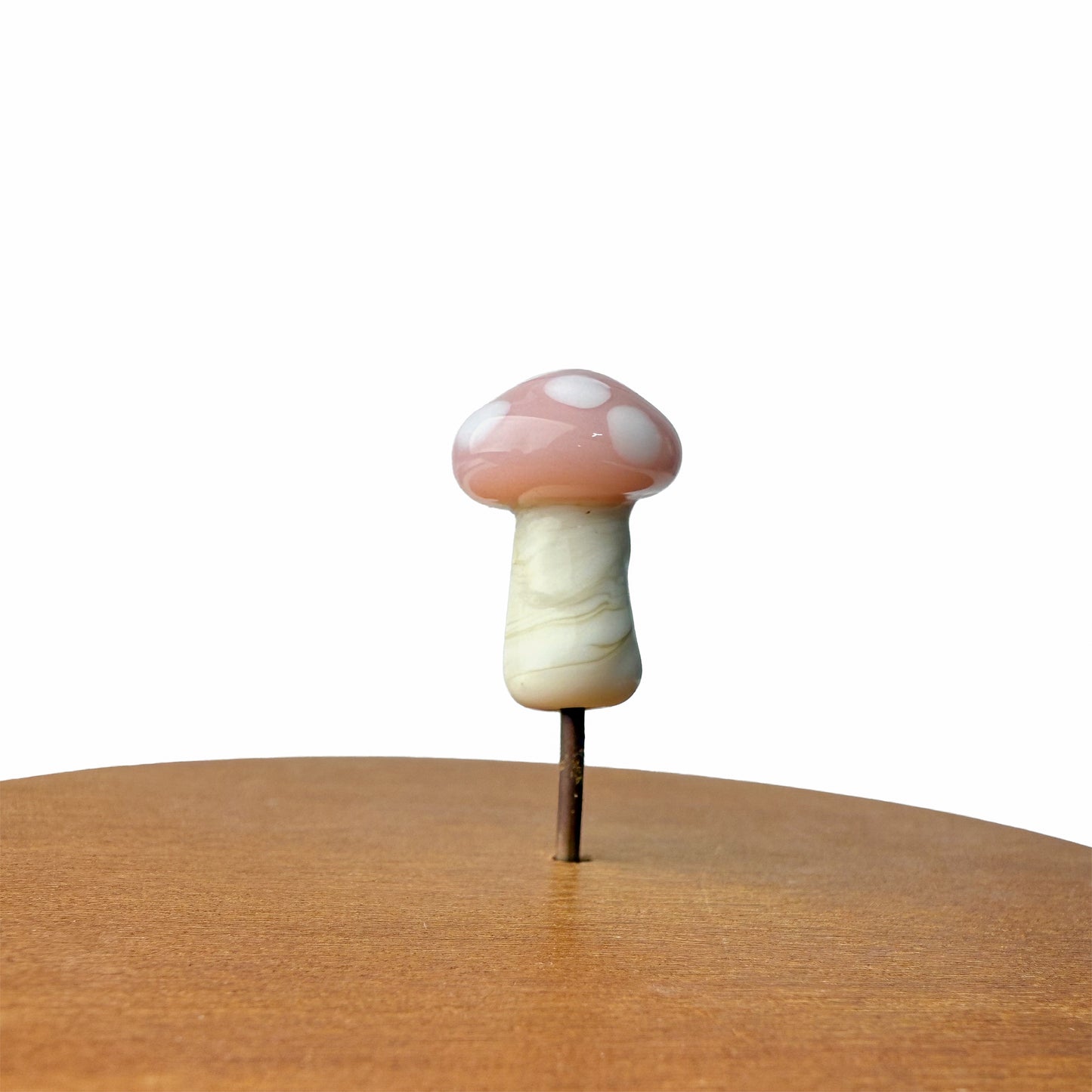 Mini Pink Mushroom Fairy Garden Charm